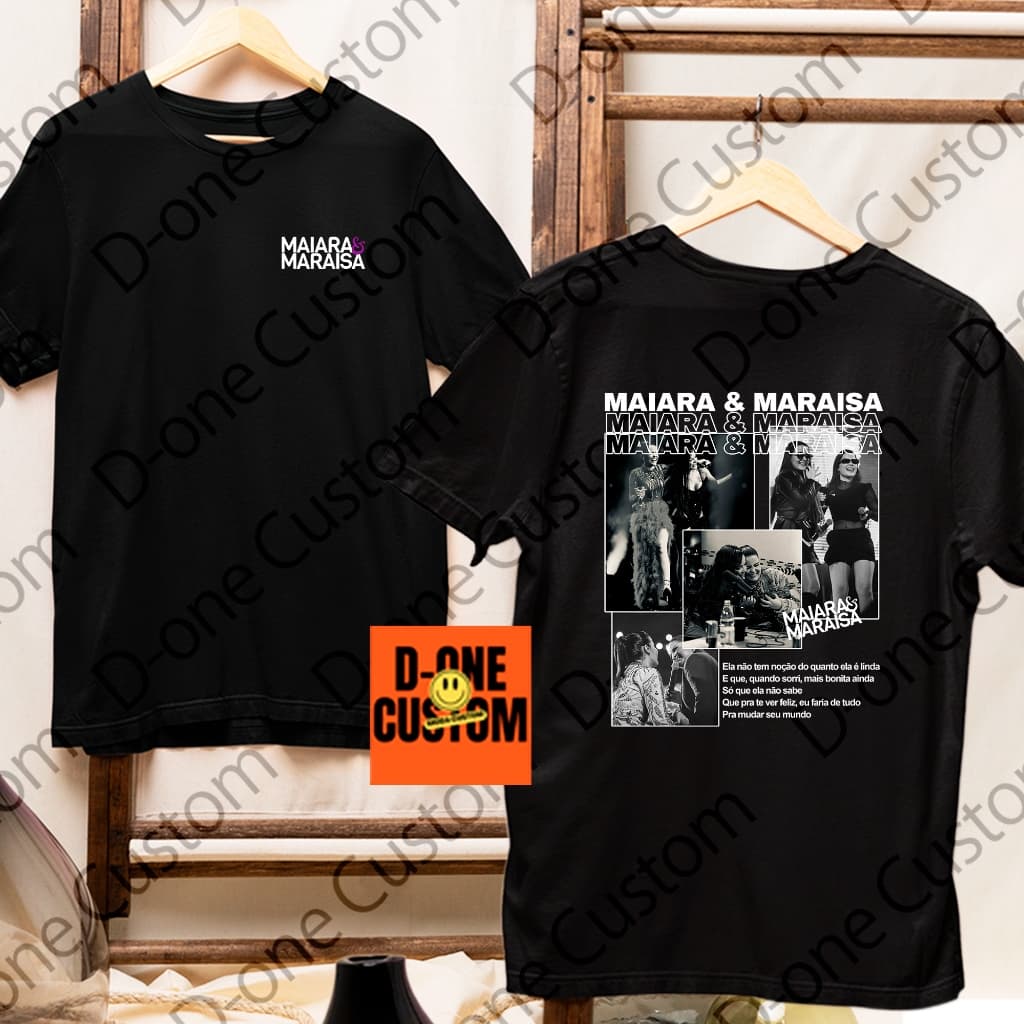 Camisa Camiseta Maiara e Maraisa Show Sertanejo Rodeio Sofrencia Homenagem 100% Algodão Confortável