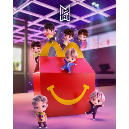 Bonecos Coleção BTS K-Pop TinyTan McDonald's - Novo Lacrado