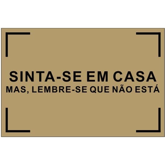 Tapete Capacho Divertido Sinta-se em Casa 60x40cm Entrada Decoração anti-derrapnte