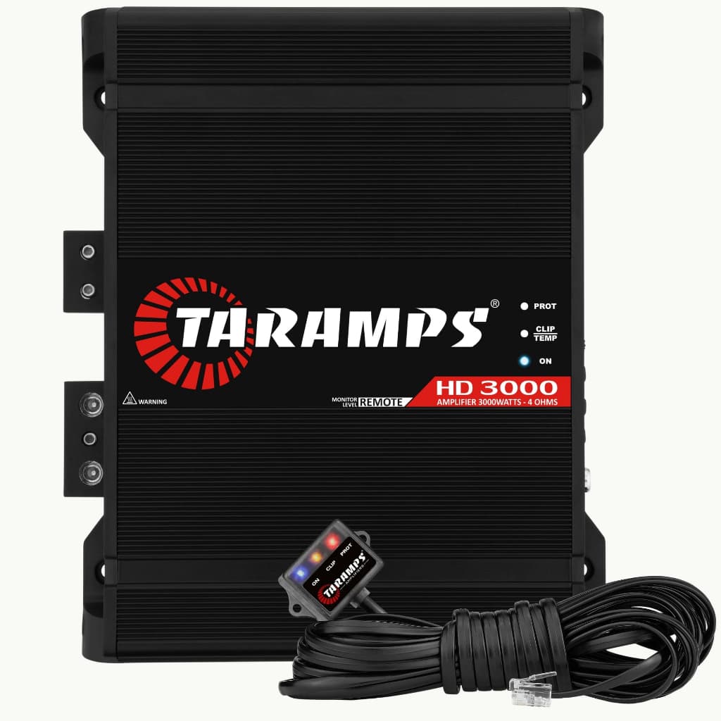 Módulo Amplificador Taramps HD 3000 Preto 3000W 1 Canal RMS 4 Ohms Barra Potência