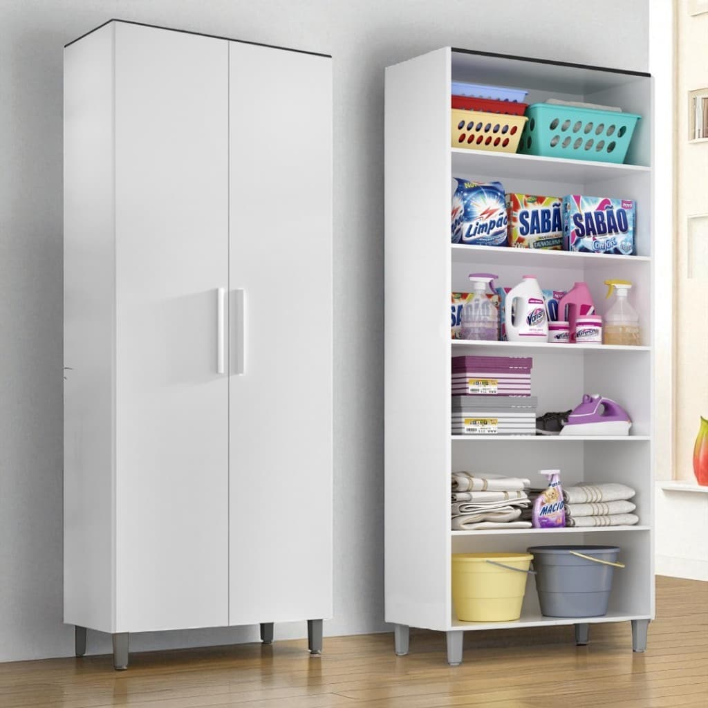 Armario de Lavanderia Melissa 2 portas e 5 prateleiras 2,24m