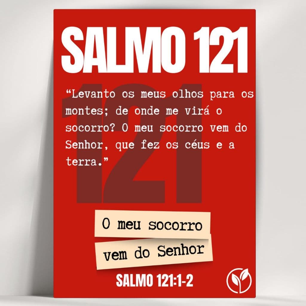 Salmo 121:1-2 Quadro Decorativo - Feito em Madeira MDF 3mm - Já com fita Adesiva - Envio Imediato.