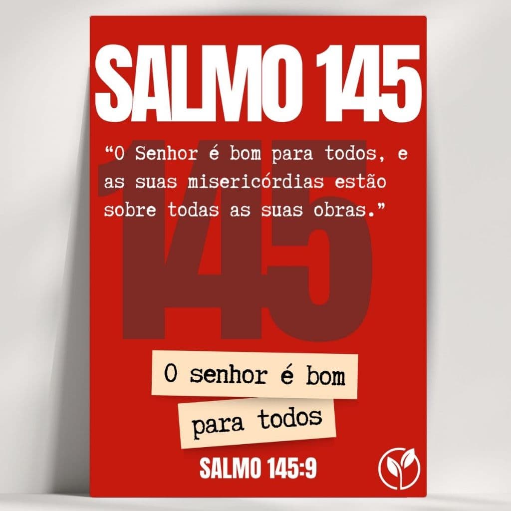 Salmo 145:9 Quadro Decorativo - Feito em Madeira MDF 3mm - Já com fita Adesiva - Envio Imediato.