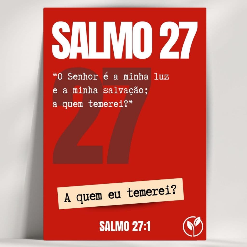Salmo 27:1 Quadro Decorativo - Feito em Madeira MDF 3mm - Já com fita Adesiva - Envio Imediato.