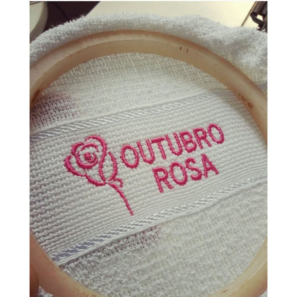 Toalha Para Lembrancinha Outubro Rosa - Kit com 10 Unidades