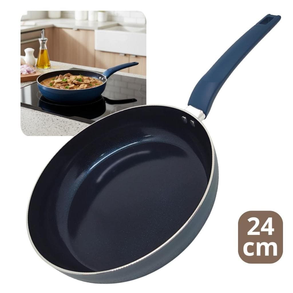 Frigideira Cerâmica Fogão Indução Gás Antiaderente Não Gruda 24cm