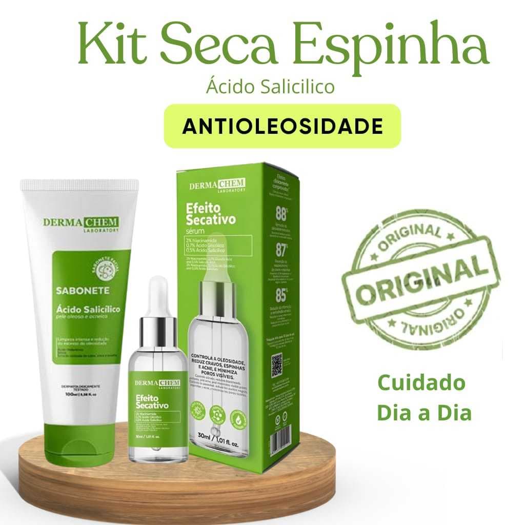 Kit Seca Espinha - Sérum Efeito Secativo + Sabonete AntiOleosidade