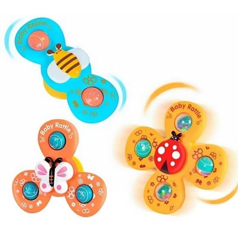 Spinner Brinquedo Giratório De Ventosa Para Banho De Bebê De Animais e Crianças Brinquedos
