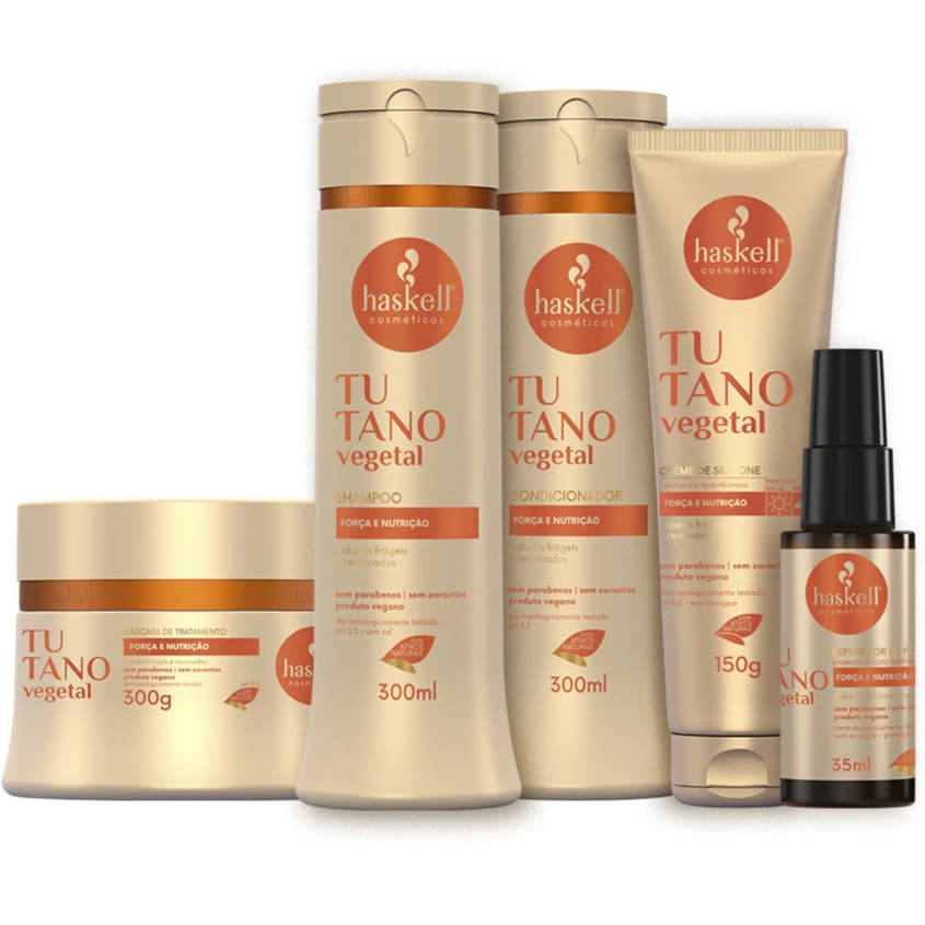 Linha Tutano Vegetal Haskell (Nutrição)/Força e Nutrição Profunda/kit Completo 5 Produtos