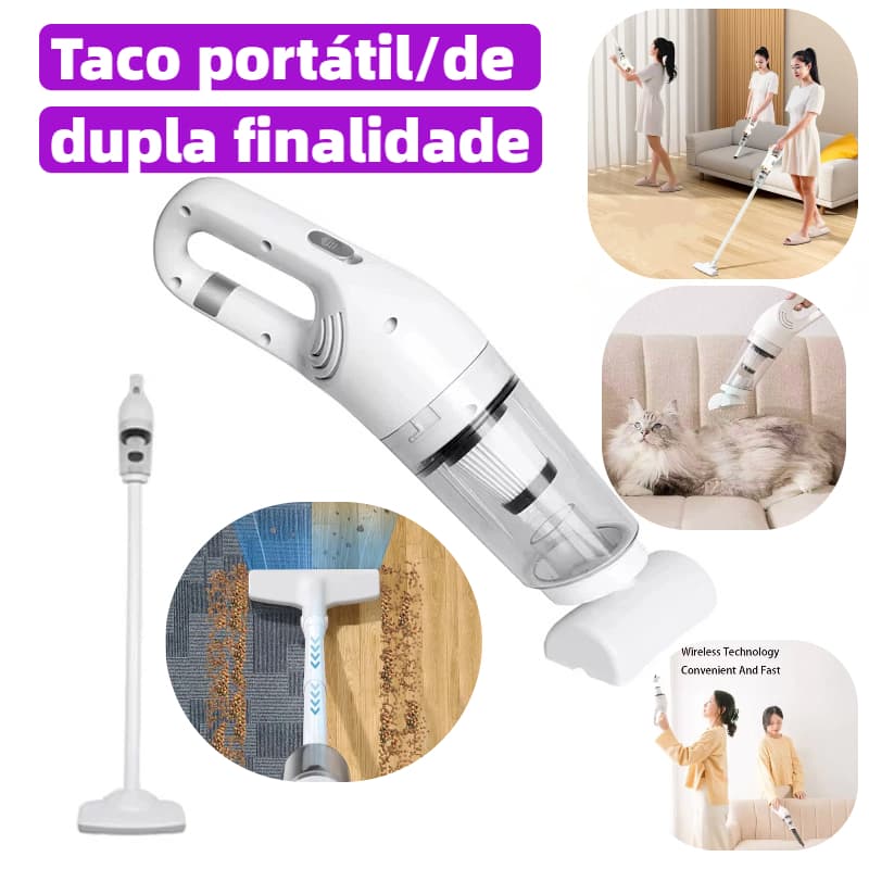 Aspirador De Po Vertical Portatil Recarregável  Forte sucção portátil 3 em 1 para pelos de carro/chão/animais ACT-020