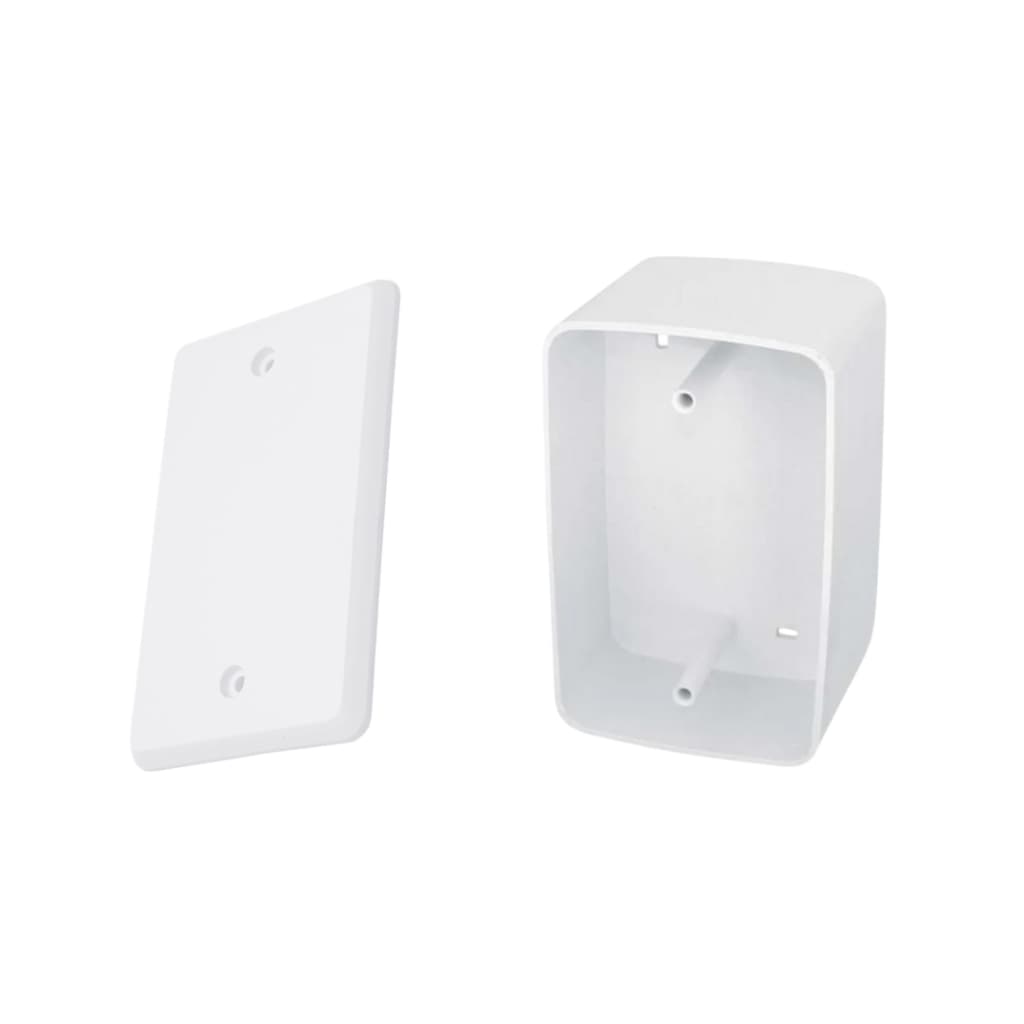 Kit Caixa Plástica 4x2 Funda Cantos Arredondados p/ Ventilador + Tampa Cega 4x2 Instalação Elétrica Capacitor