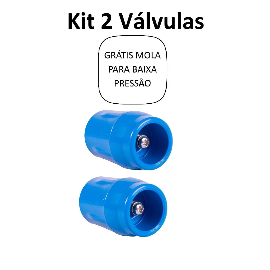 KIT 2 Válvula De Retenção Bloqueadora de Ar Tamanho 3/4 com 2 MOLAS Alta e Baixa Pressão - SEM ROSCA