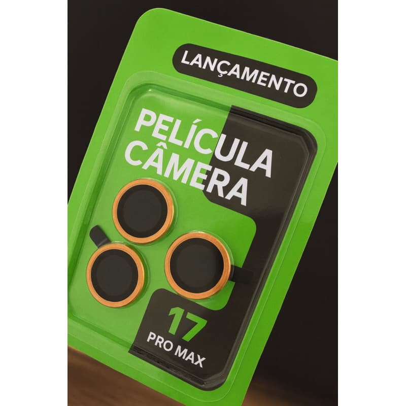 Película Protetora de Câmera iPhone 17 / 17 Air / 17 Pro / 17 Pro Max – Lente em Vidro Temperado e Transparente