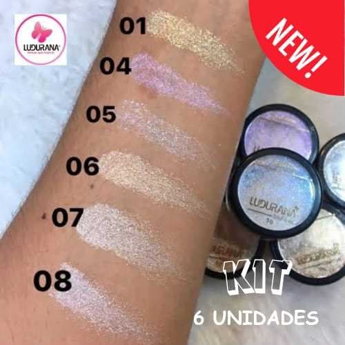 Pigmentos Ludurana Maquiagem  6 Cores Tons