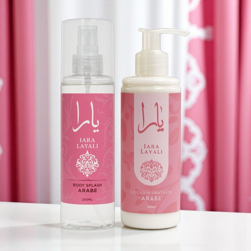 Kit Árabe Feminino Iara Layali Creme Hidratante + Body Splash 200ml cada