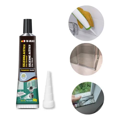 SILICONE BISNAGA 50 GR BRANCO W-MAX