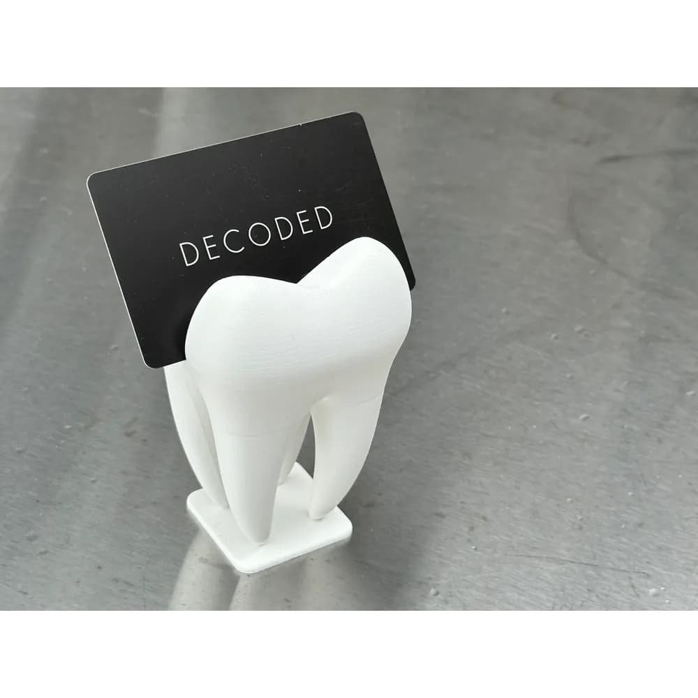 kit 3 Porta Cartão de Visita em Formato de Dente – Suporte Odontológico para Dentistas e Consultórios