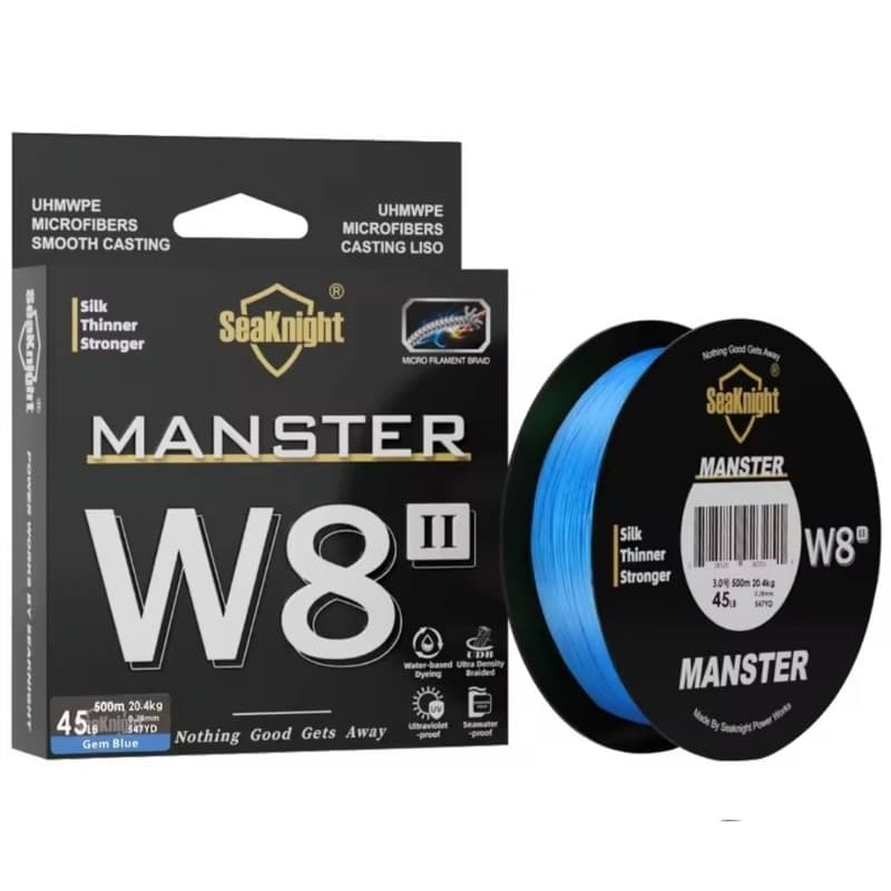 Linha de Multifilamento 8 fios 500 mts 50 LIBRAS  AZUL