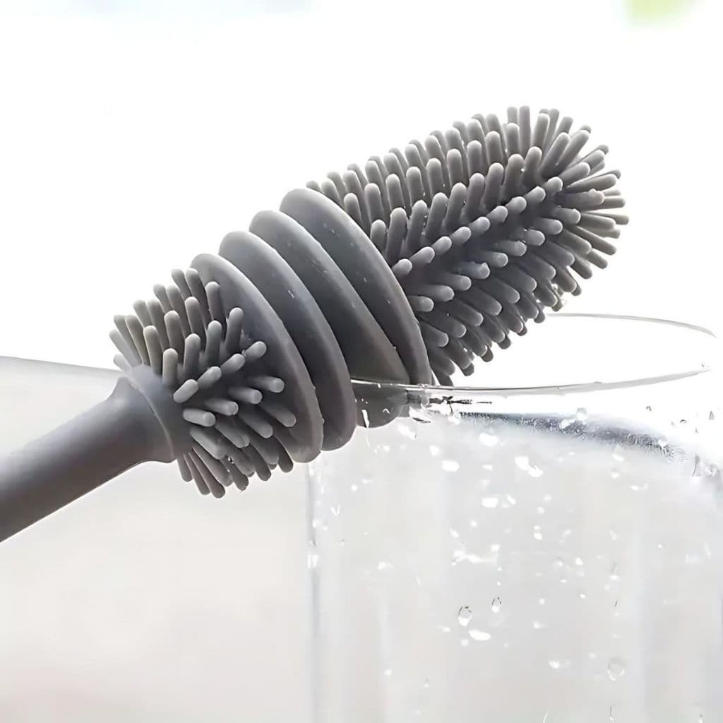 Escovas Silicone para Lavar Garrafas Copos Mamadeiras Escova Flexível de Limpeza Durável