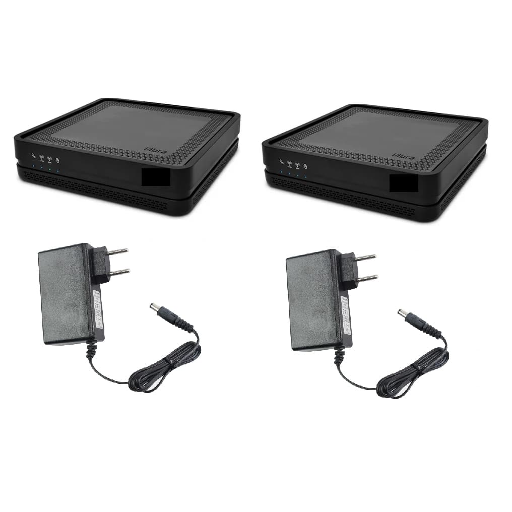 Kit 2 Hgu Fibra Óptica Onu Gpon Wireless Wi-Fi 5G e 2.4G com Fonte de Energia - Usado