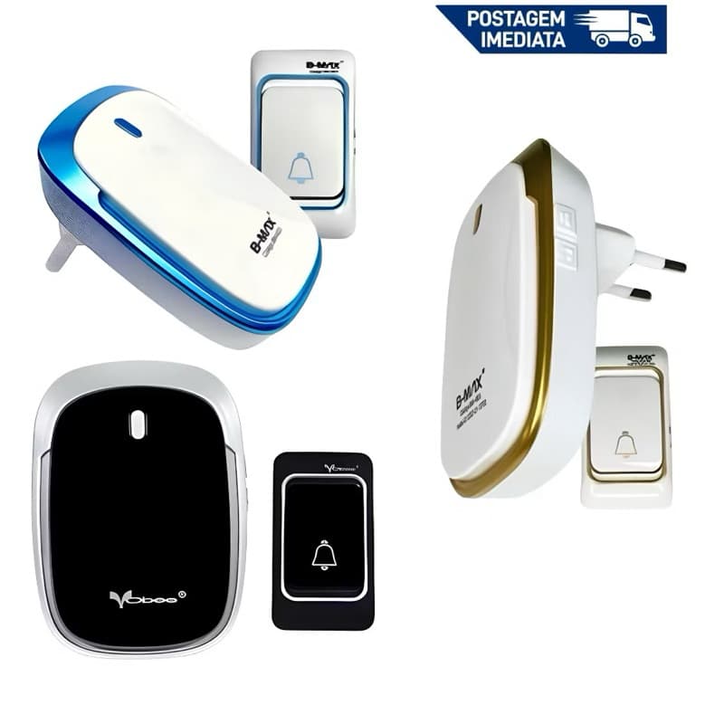 Campainha Sem Fio Externa Residencial De Longo Alcance 36 Toques Wifi Wireless Eletrônica