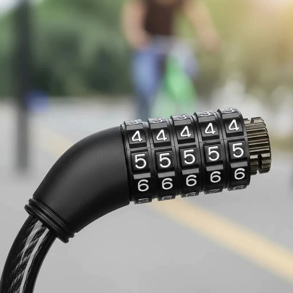 Corrente Cadeado Para Bicicleta Moto  Patinete Bike Eletrica Trava Tranca Com Segredo