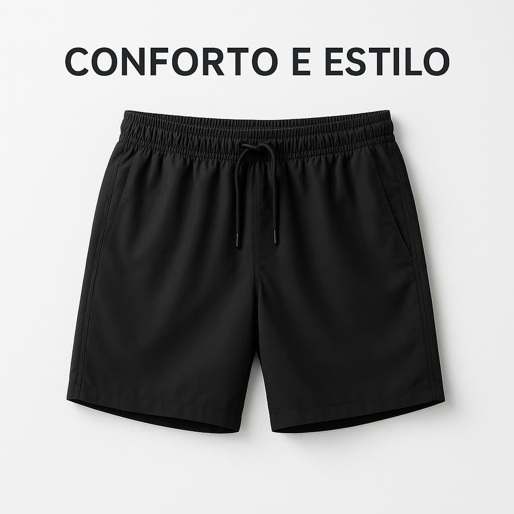 Kit até 2 Bermuda Tactel Masculina Premium, Bolsos Laterais - Academia, Casual e Esportivo