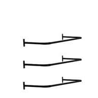 Kit 3 Araras de Parede Slim 80cm Cabideiro Metálico Reforçado para Roupas e Closet arara