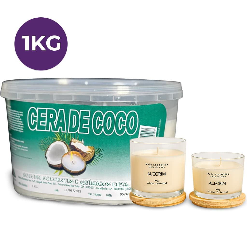 Cera de Coco para Vela 100% Vegetal 1 KG - Solven Aromatica