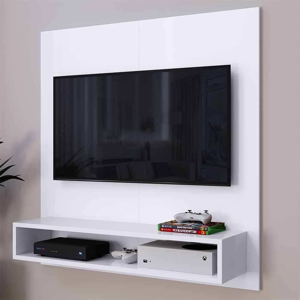 Painel Pra Tv Sala/Quarto Até 32 Polegadas Start Com Prateleiras e Nichos