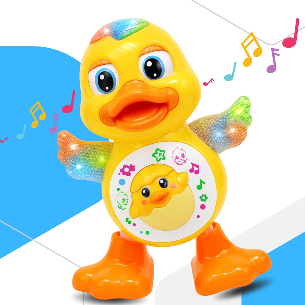 Brinquedo Pato Patinho Dançante Musical Dança, Anda, Mexe, com Luz E Som
