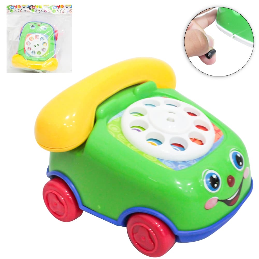 CARRO TELEFONE A CORDA COM SOM 13,5X12X9CM