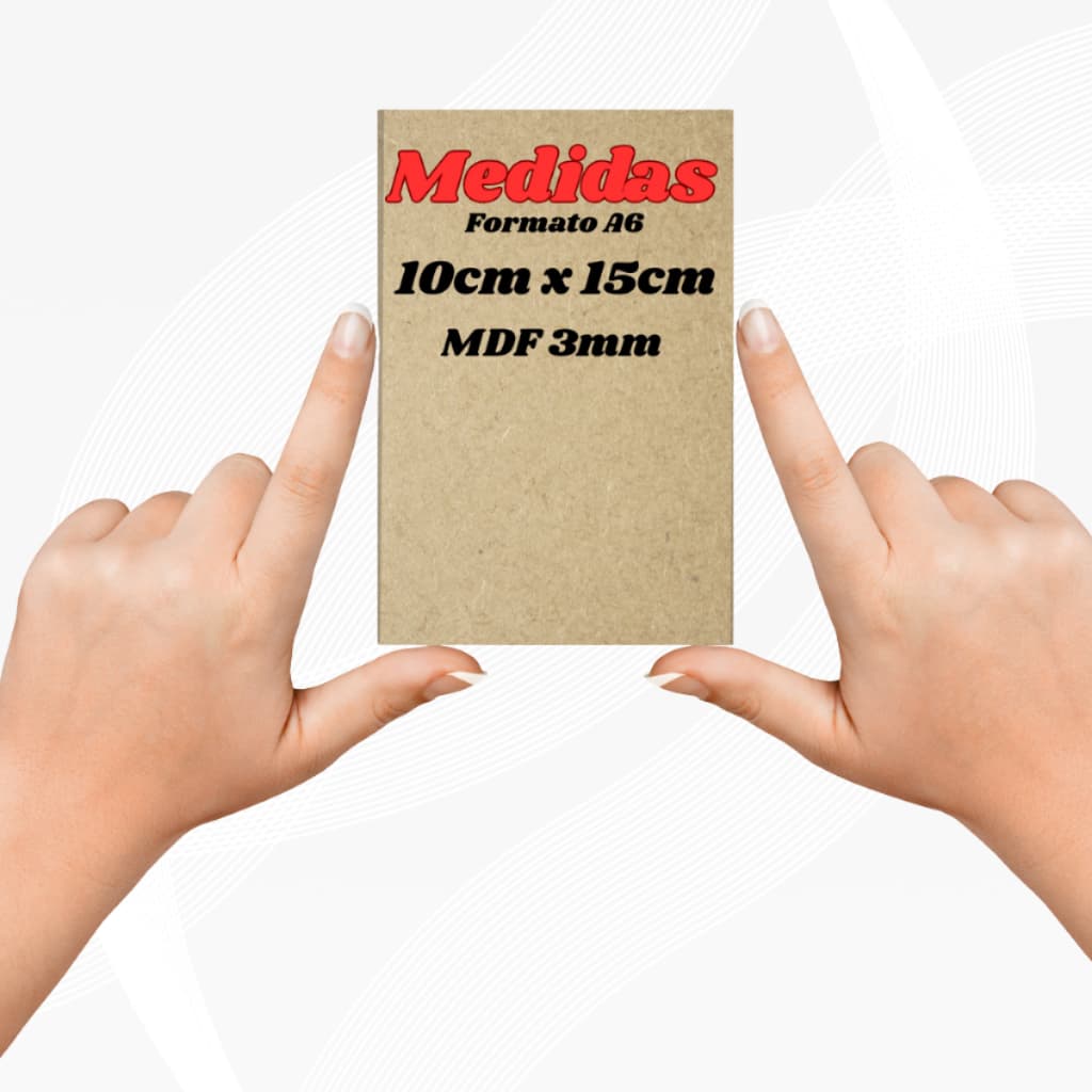 Kit 50 Und Chapa Mdf Artesanato Quadros A6 10x15 Mdf Crú Qualidade 3mm Extra