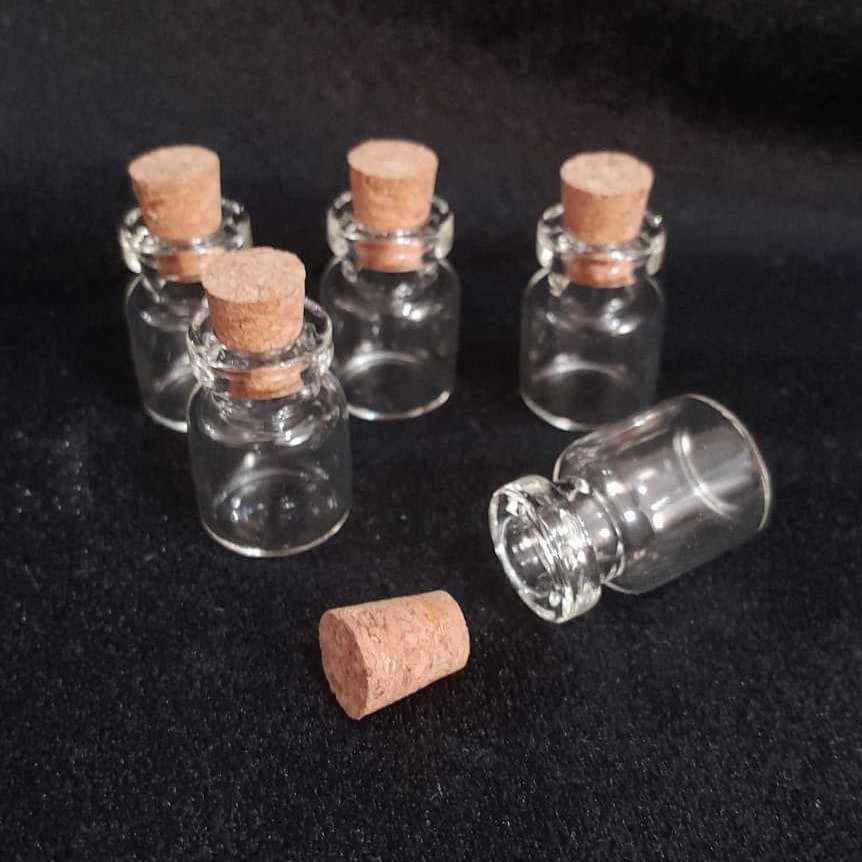 20/30/50 Unidades Mini Frasco Vidro Penicilina 2ml Com Tampa Rolha