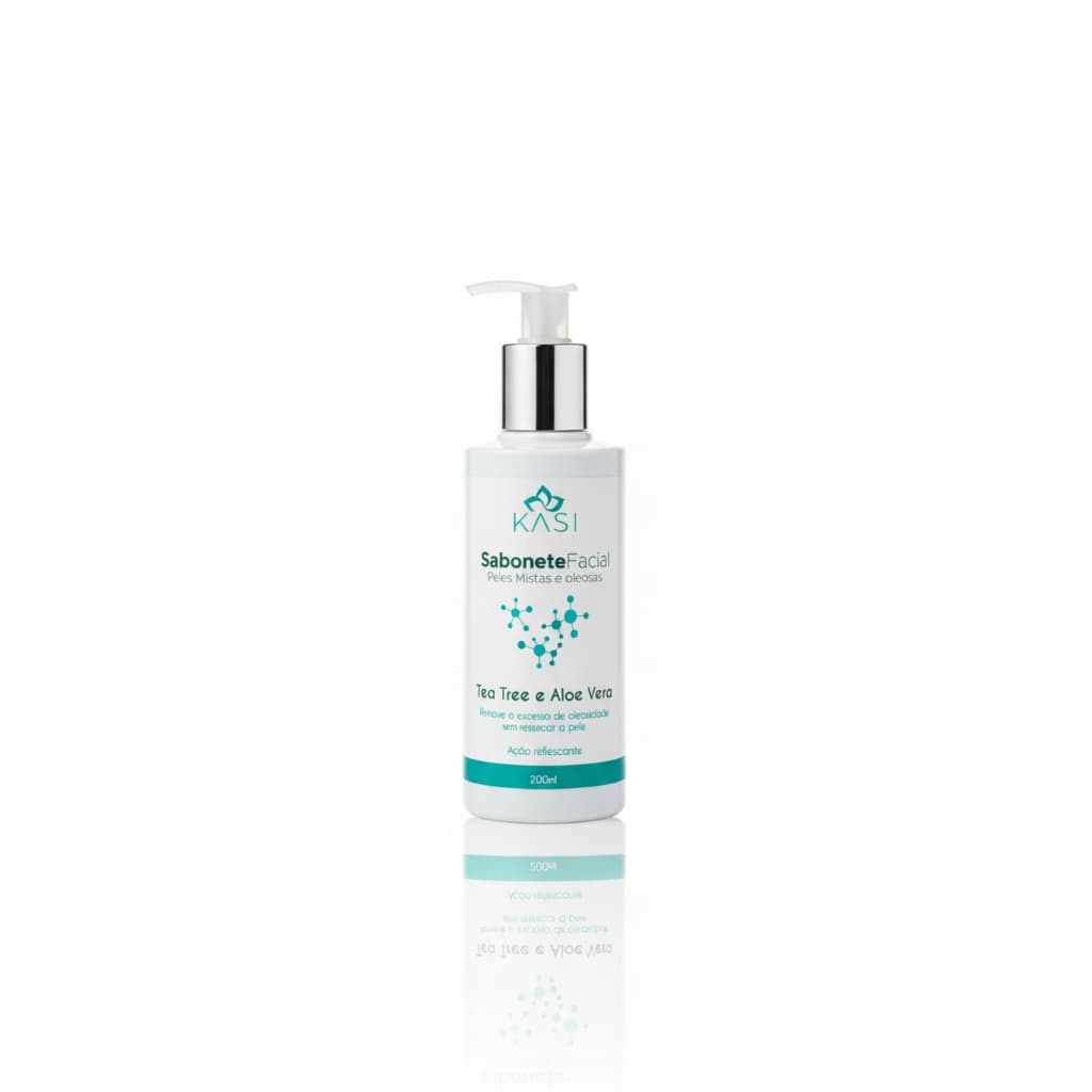 Sabonete Facial para Pele Mista e Oleosa Kasi 200ml | Limpeza, Controle da Oleosidade e Pele Fresca