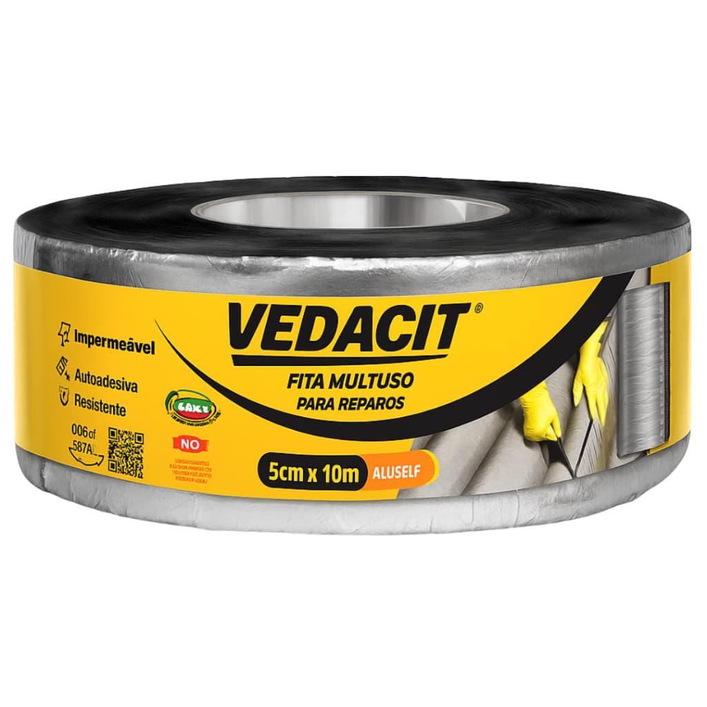 Fita Multiuso Manta Asfáltica Vedacit 5x10cm – Vedação e Reparos Rápidos