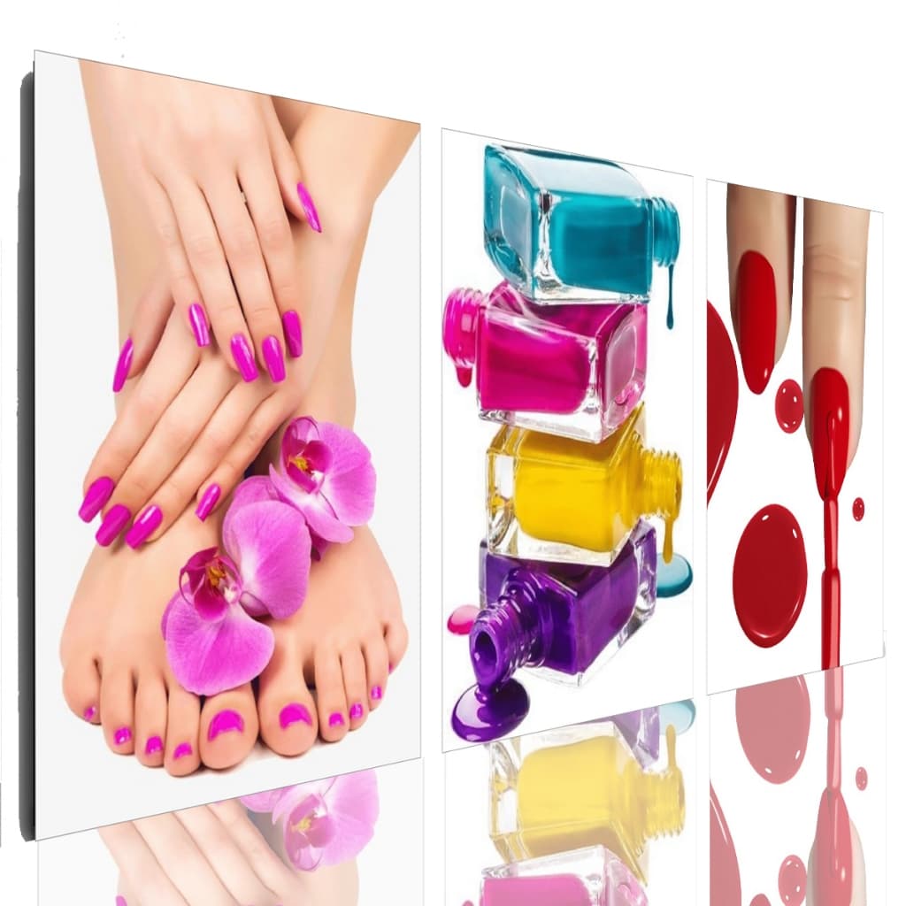 Quadro Decorativo Manicure Mosaico Sala Grande 120 X 60 Cm