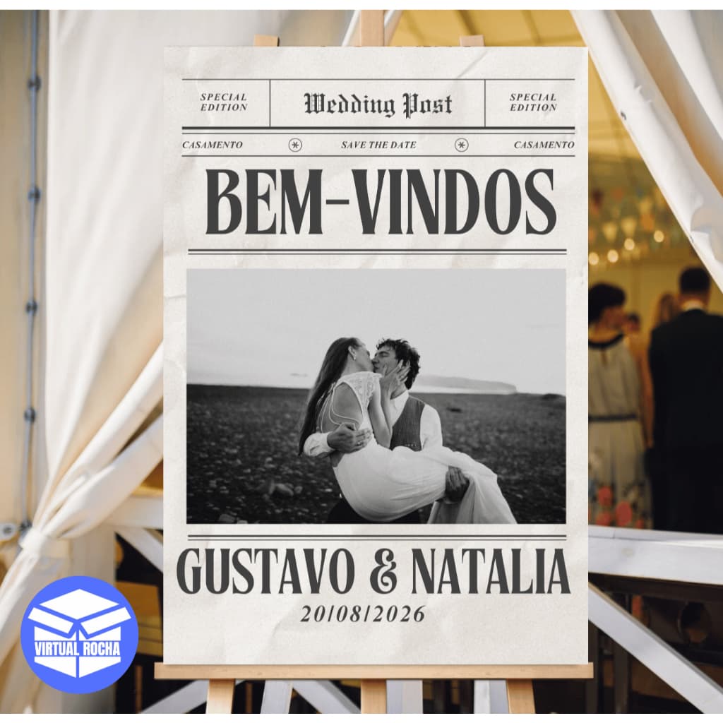 Quadro Decorativo com Várias Fotos para Casamento Nome Data e Boas Vindas Personalizado em MDF
