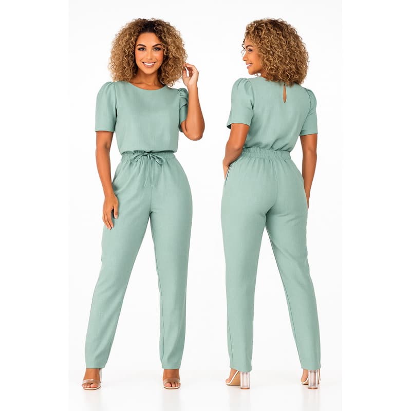 Conjunto Alfaitaria Feminino Casual Sofisticado de Linho Rústico Uniforme scrub