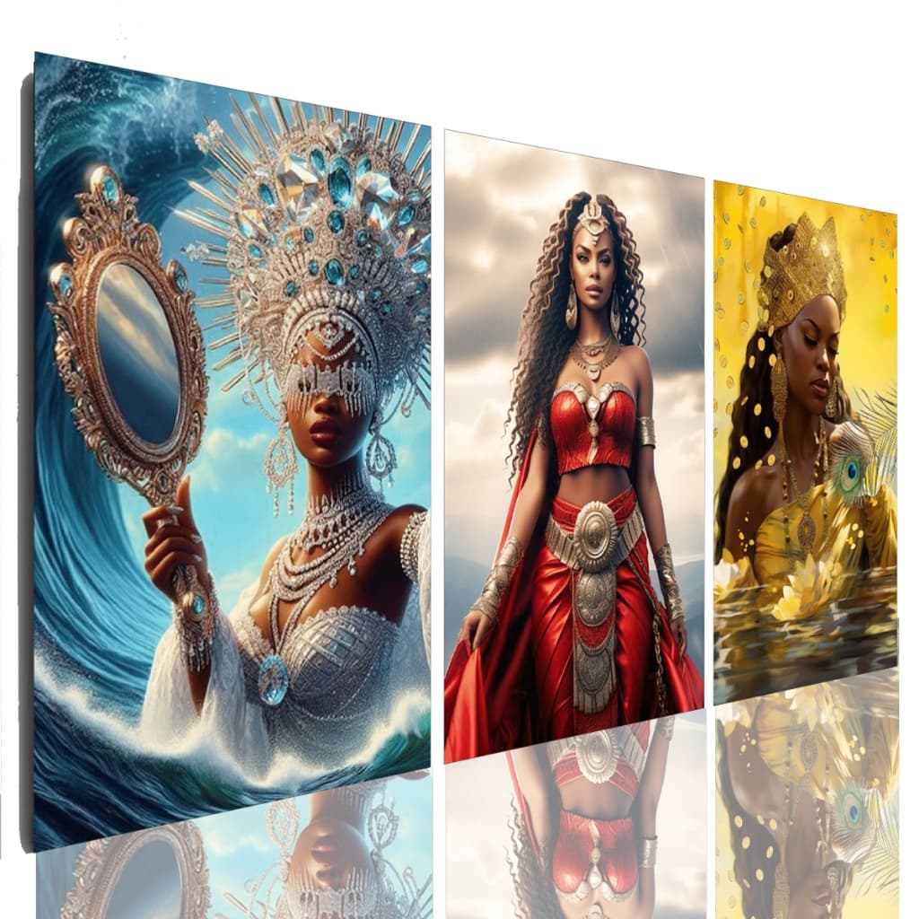 Quadro Decorativo Orixás Mosaico Sala Grande 120 X 60 Cm