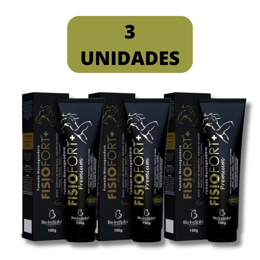 Fisiofort Premium Preta Pomada Massageadora 150g Original Forte