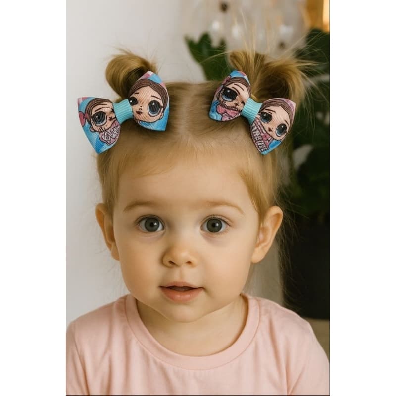 4 duplinhas de lacinhos estampados na xuxinha Lacinhos Lool Lacinhos Pandinhas Lacinhos floridos Lacinhos rosas🎀