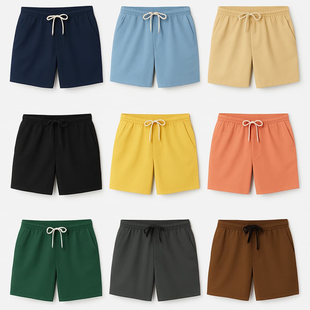 Short Masculino Plus Size de Linho Casual Cintura Elástica com Bolsos Confortável Praia e Passeio