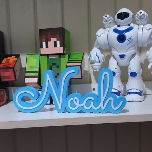 Letreiro Nome Personalizado Decorativo Minimalista Infantil ou Adulto de Mesa ou Estante para quarto