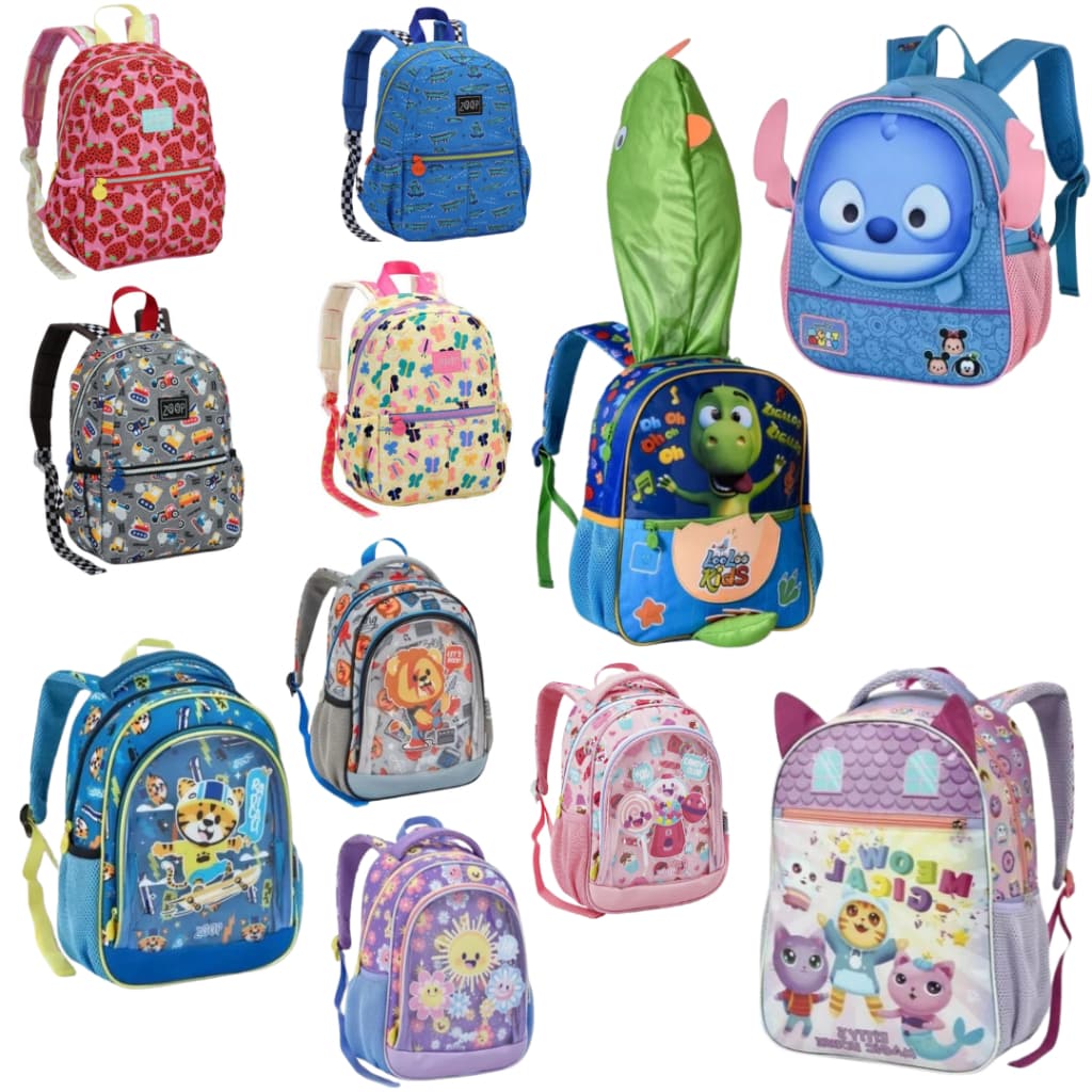 Mochila Infantil De Passeio Menino e Menina Creche Criança