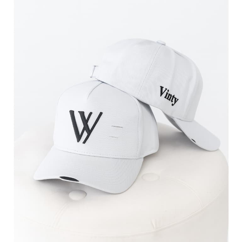 Boné Casual VINTY Fecho Fivela Tecido Algodão Rasgado Aba Curva Moda