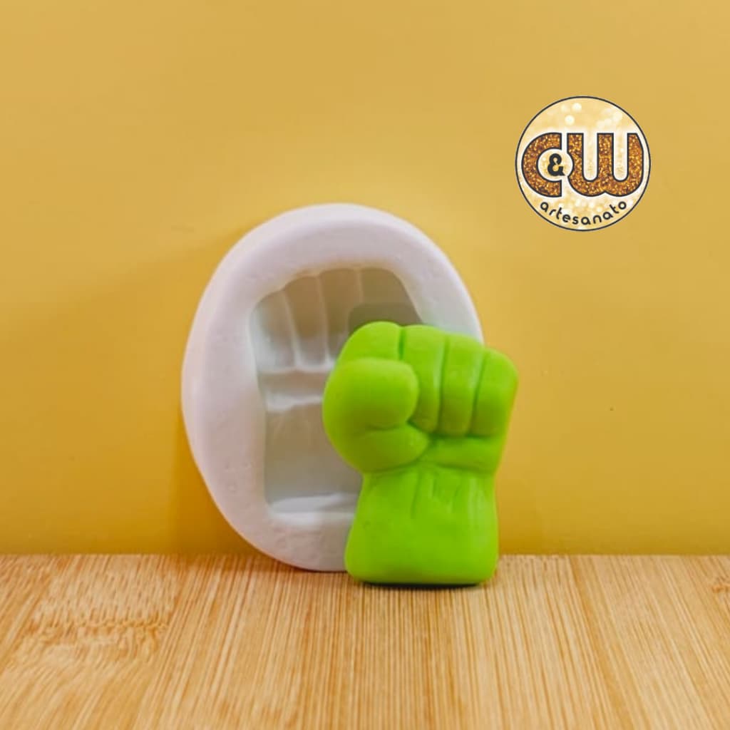 Molde de Silicone Soco Hulk Mão Confeitaria e Artesanato - Biscuit - Festa