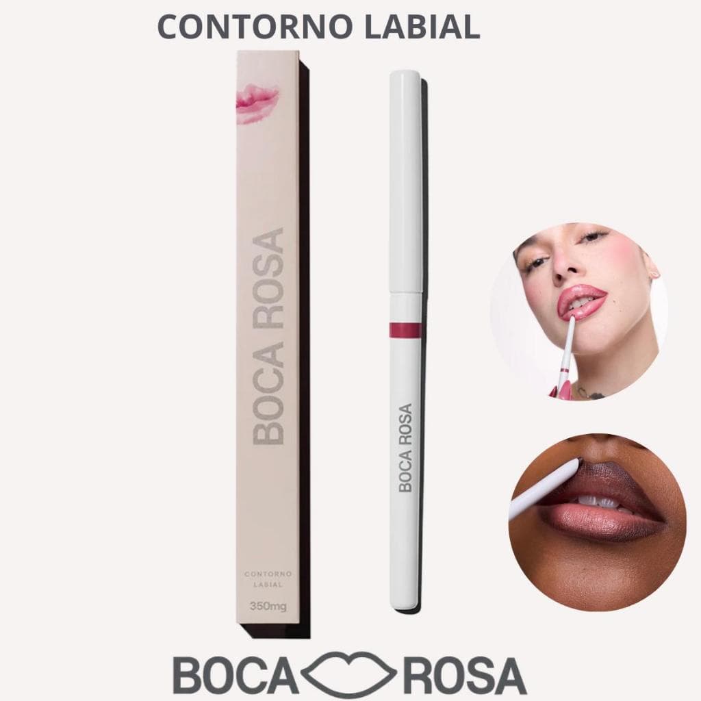 Contorno Labial Boca Rosa Longa Duração Realce Seus Lábios Com Perfeição Cor Intenso