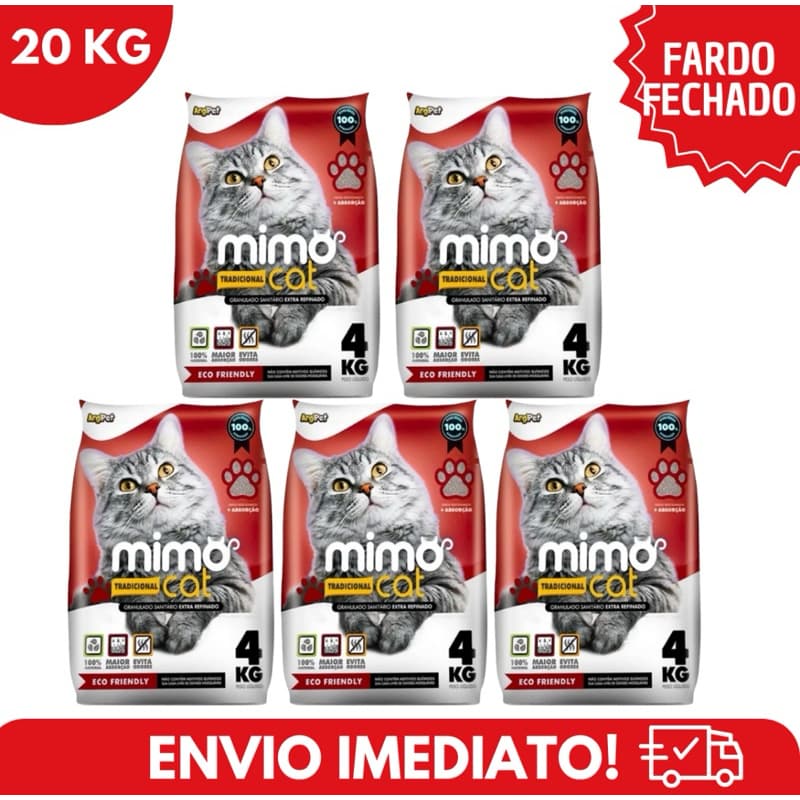 Granulado Sanitário Para Gatos Mimo Cat Tradicional  - 100% Natural