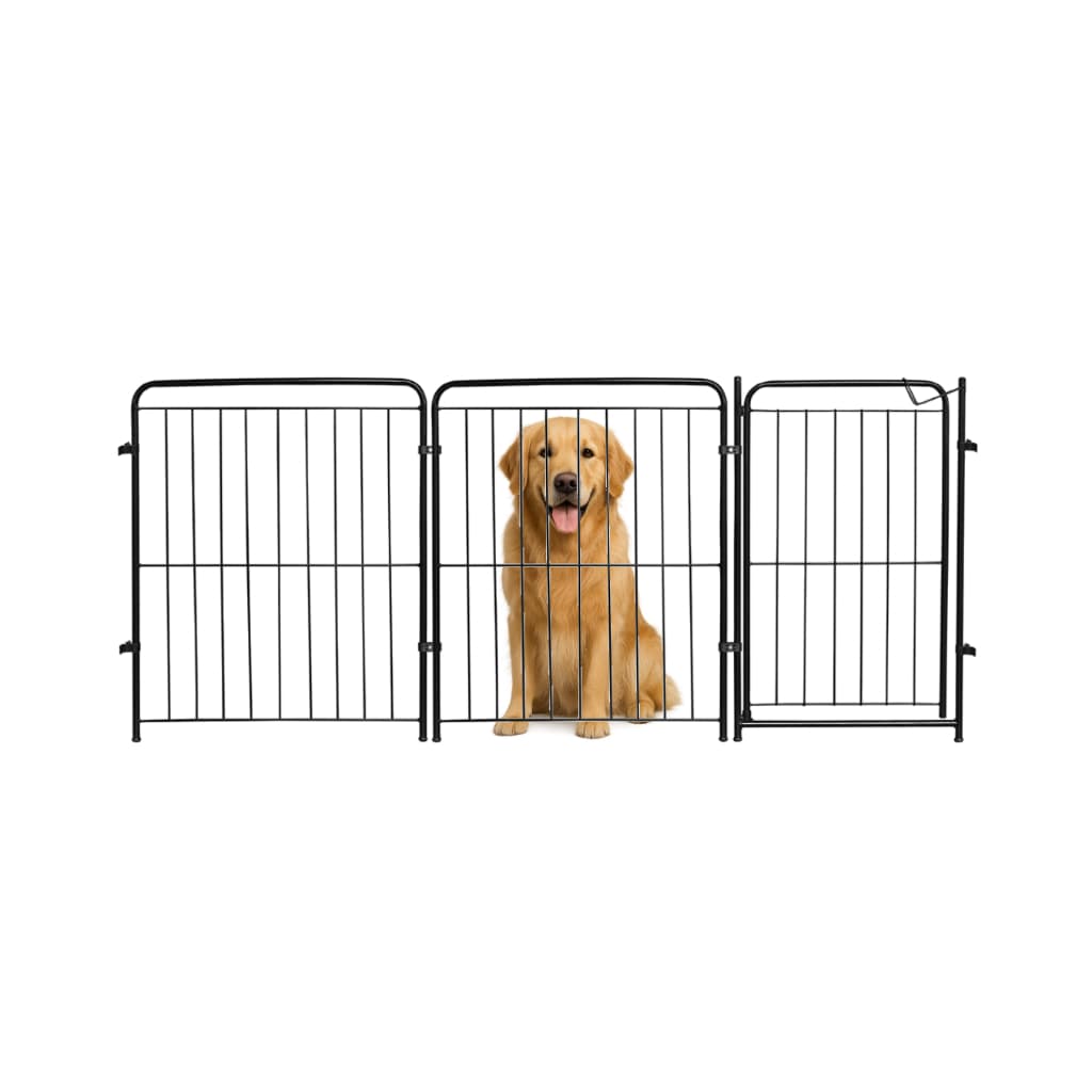 Cercado Pet Grade de Segurança 2 Módulos com Portão em Aço 1,87x82cm para Cachorros Bebês e Crianças